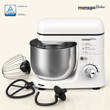MONSGA SM100 Robot de Cuisine, 1000W, 6.0L, Blanc Crème