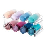 Merkloos / Sans marque Relaxdays Fleshouder - set voor 8 flessen - 38,5x15x20 cm - transparant
