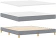 vidaXL Boxspringbed met hoofdeinde Lichtgrijs 180 x 200 cm Stof