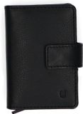 Manfield - Zwart leren pasjeshouder - Unisex