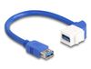 DeLOCK 86964 USB-kabel USB 3.2 Gen 1 (3.1 Gen 1) 0,2 m USB A 5 Gbit/s Blauw, Wit