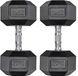Poids hexagonaux - Set de 2 - 2 x 20 kg - Fonte avec revêtement en caoutchouc - Poignée antidérapante et ergonomique - Entraînement de force