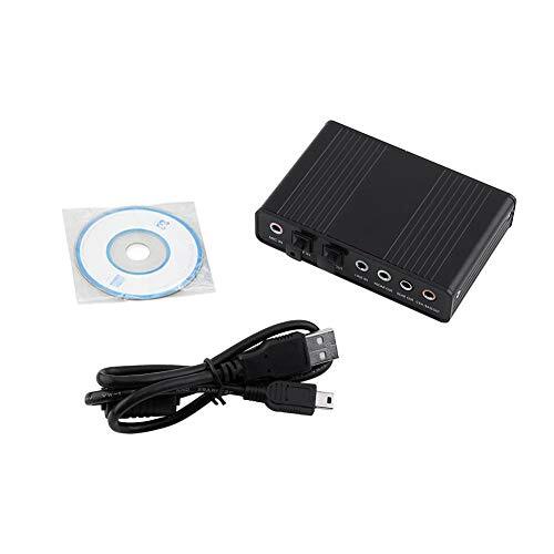 Topiky USB 5.1-geluidskaart, 6-kanaals geluidskaart USB externe digitale optische SPDIF-audio-uitgangsadapter voor pc/laptop