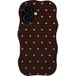 Selencia Vivid Wavy Backcover met MagSafe voor de Apple iPhone 17 - Happy Dots Chocolate
