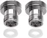 Allecto Plus - Adaptateur de robinet 2 pièces pour raccordement d'eau M22 vers M16 - Aluminium - Convient aux robinets - Argenté