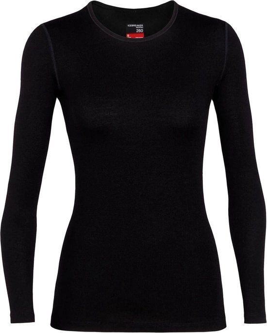 Icebreaker Tech Crewe Longsleeve - Women - Black - Size XS
