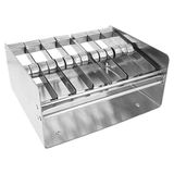 Dispenser voor etiketten 2,5X2,5 Cm 23,5X19X11,7 Cm Zilver Metaal - 1 Eenheden