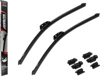 MARUTA ruitenwisser SET 525mm/525mm (530mm/530mm) voor voorruit, aerodynamisch geoptimaliseerde wisserbladen van waterafstotende siliconen met multi-platform adapter - pareleffect voor streeploos zicht