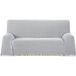 ECOMMERC3 Multifunctionele sprei, afmeting 230 x 260 cm, voor bank of bed, multifunctionele deken, extra zacht, grijs