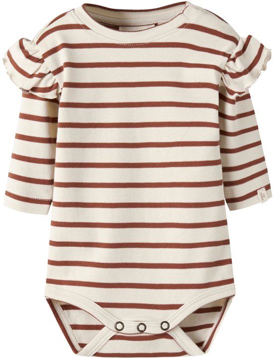Lil' Atelier Baby Romper Biologisch katoen Gestreept Vrouwen Turtledove
