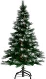 Casaria Kerstboom 180cm PVC – Sneeuw Effect Denneappels - Groen-Wit