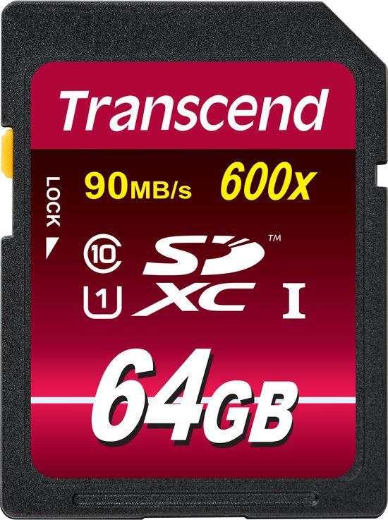 Transcend SDXC UHS-I 600x 64GB - TS64GSDXC10U1