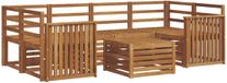 vidaXL - Salon de jardin - 6 places - Naturel - Bois d'acacia massif