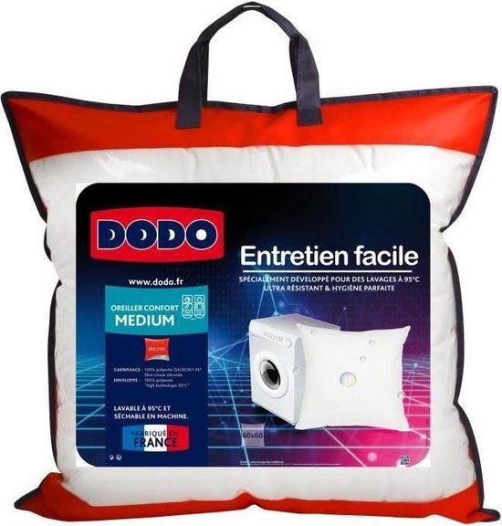 DODO Microfiber onderhoudsvriendelijk kussen - 100% polyester hightech - 60 x 60 cm - wit