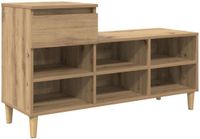 vidaXL Schoenenkast - Bewerkt hout - Artisanaal eiken - 102 x 36 x 60 cm