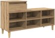 vidaXL Schoenenkast - Bewerkt hout - Artisanaal eiken - 102 x 36 x 60 cm