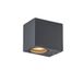 QAZQA Baleno I Wandlamp 1 lichts 65 mm antraciet