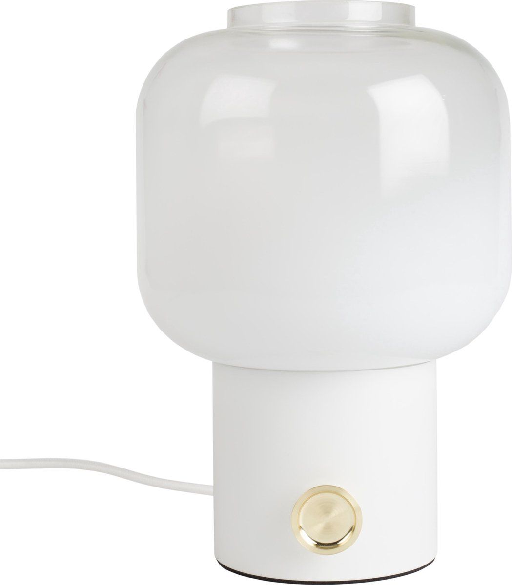 Zuiver Tafellamp Moody - Wit - Glas/Ijzer