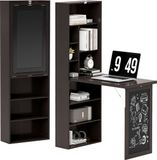 HOMCOM Bureau met planken - MDF - 98x51x153cm - Bruin