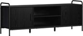 vidaXL Meuble TV 133 x 33 x 50 cm Chêne noir Bois de placage