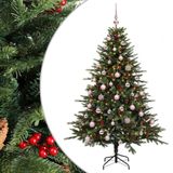 vidaXL Kunstkerstboom met kerstbal 150 cm 150 LED's Warmwit
