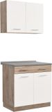 Homestyle4u Cuisine complète - 80 cm - Cuisine pour une personne - Blanc