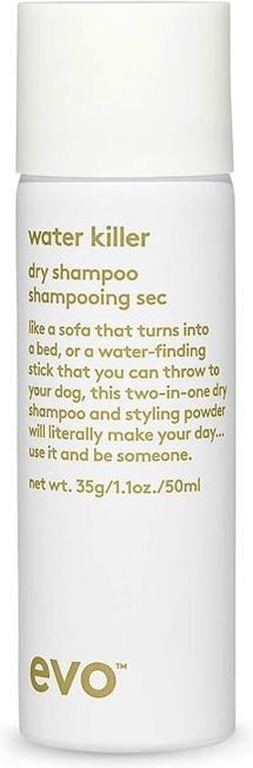 EVO Water killer brunette droog shampoo 50ml - Droogshampoo vrouwen - Voor