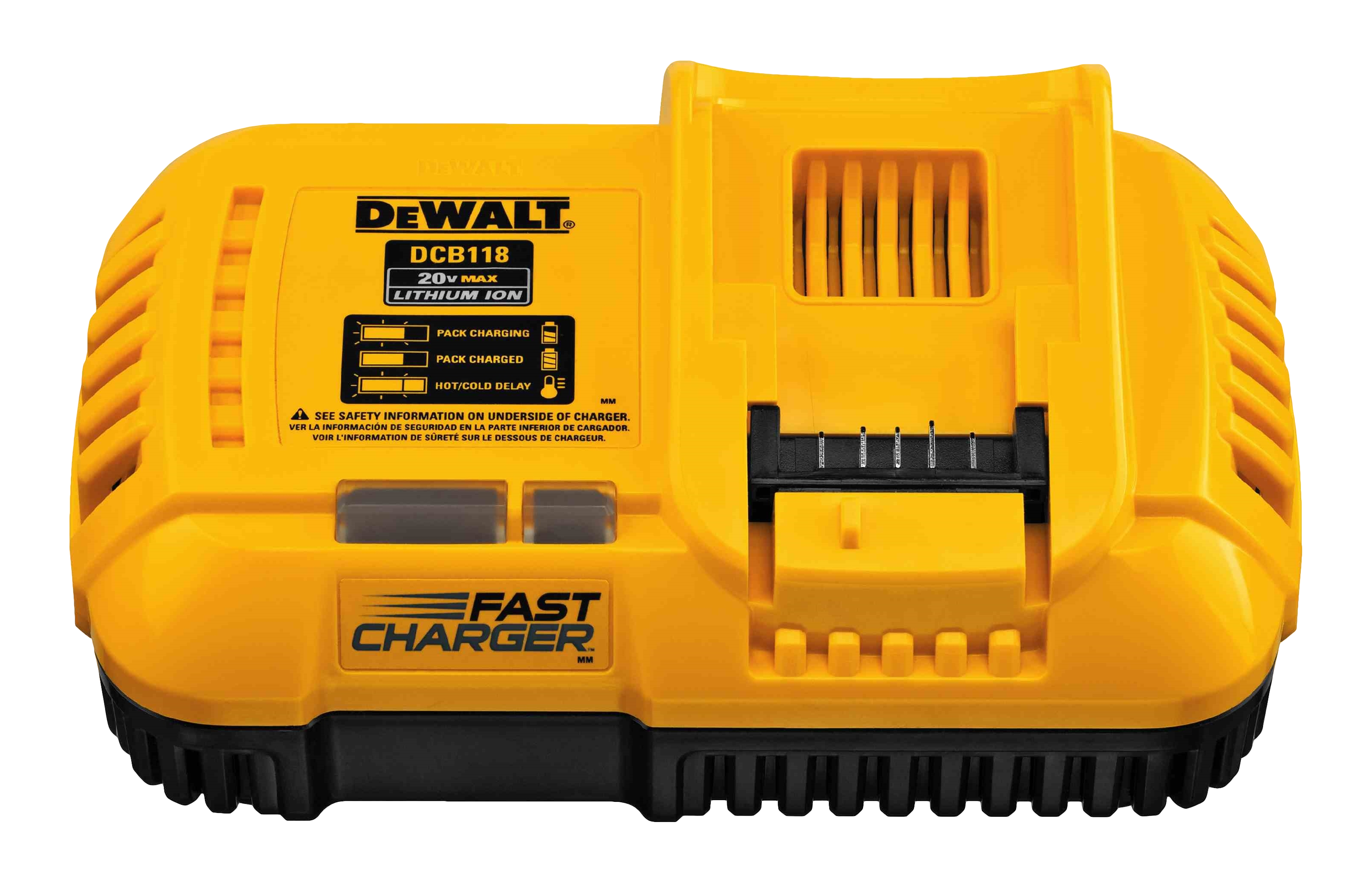 DeWalt DCB118 - Batterij Oplader - Lithium-Ion (Li-Ion) - Zwart/Geel