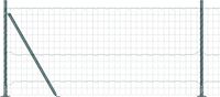 vidaXL Euro-hek met betonnen voetstuk, 25 x 1,0 m, PVC-gecoat staal