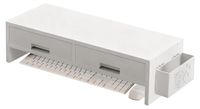 Support d'écran avec double tiroir pour organisation et ergonomie