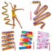 Bande de gymnastique - Bande rythmique - 2 m - Set de 3 - Couleurs rêveuses