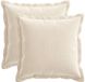 vidaXL - Taie d'oreiller - 2 pièces - BOIS - Crème - 50 x 50 cm - Tissu Chenille
