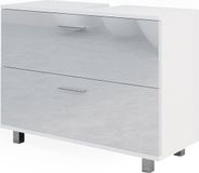 Vicco Ilias meuble sous lavabo – 80 x 60,8 cm blanc laqué brillant