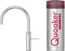 Quooker NL Fusion Round keukenkraan koud, en kokend water met PRO3 reservoir chroom 3FRCHR