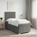 vidaXL Boxspringbed met matras, donkergrijs, éénpersoons, met stoffen bekleding
