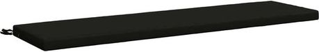 vidaXL Bankkussen SOEST 100% Polyester Zwart 140 x 40 x 5 cm