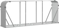 vidaXL Haardhoutopslag - 234x45x100 cm - Gegalvaniseerd Staal - Lichtgrijs