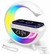 Veilleuse avec haut-parleur Bluetooth, réveil, éclairage LED RVB et chargeur sans fil