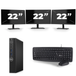 Dell OptiPlex 3070 Micro USFF - Intel Core i3-9e Generatie - 8GB RAM - 256GB SSD - Windows 11 + 3x 22 pouces Moniteur