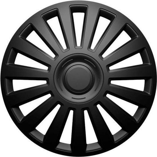 Versaco Bol Wieldoppen Luxury zwart 16 inch Set van 4 stuks