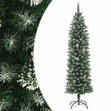vidaXL Kunstkerstboom smal met standaard 240 cm pvc