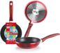 Ibili Mini Cherry Koekenpan 14 cm Aluminium Zwart/Rood