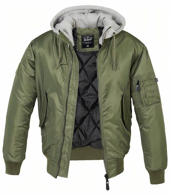 Brandit MA1hood Heren Bomberjack - olijf - S