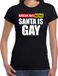 Bellatio Decorations Foute humor Kerst T-shirt breaking news gay - dames - zwart S