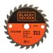 BLACK+DECKER A7525-XJ Zaagblad voor mini-cirkelzaag TCT 85 x 10 mm, 24 tanden, kunststof zaagsnede