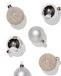 HEMA Boules de Noël en verre argentées - 6 pièces