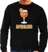 Bellatio Decorations Apres ski sweater voor heren - aperolhic - zwart - aperol spritz - wintersport S