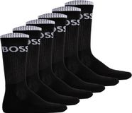 Hugo Boss heren BOSS 6P halfhoge sokken rib logo zwart