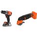 BLACK+DECKER 18v schroefklopboormachine + 18v oscillerende multitool bundel (zwart/oranje)