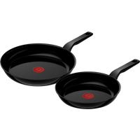 Tefal Renew Black Ceramic Frying Pan Set 24 + 28 cm